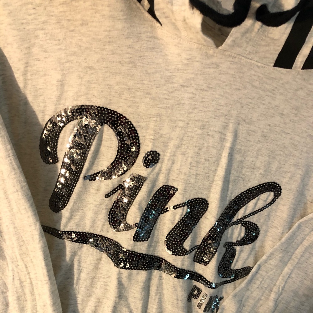 Victoria secret pink long sleeve hoodie shirt